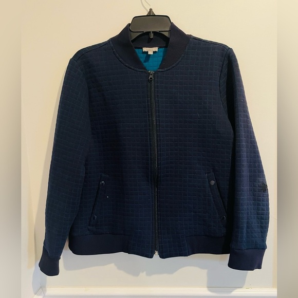 TALBOTS QUILTED RIB TRIM BOMBER JACKET size medium - Picture 3 of 10